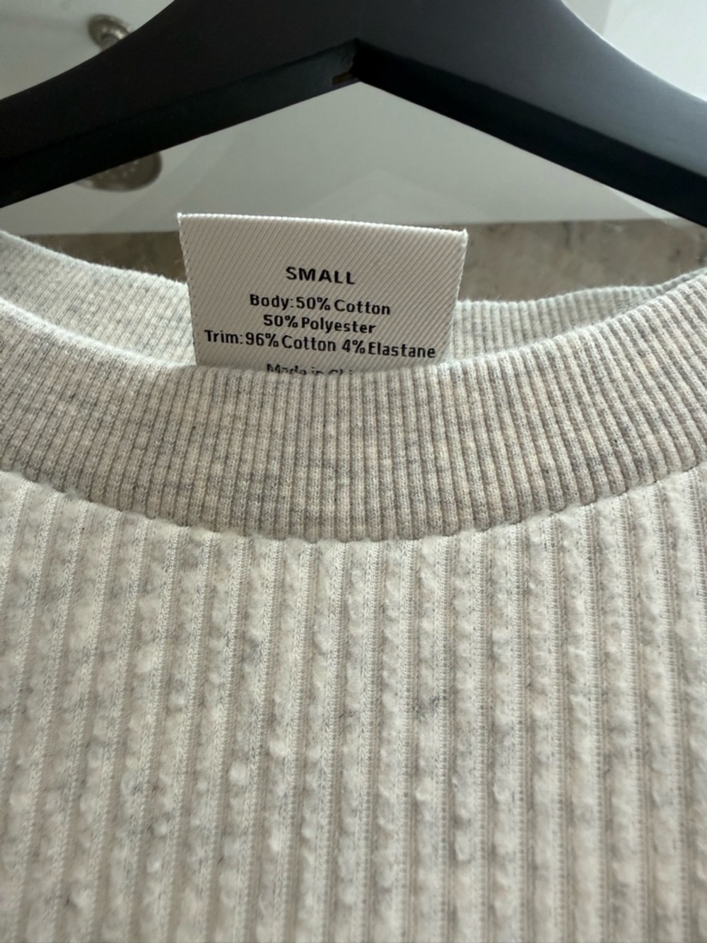 Varley Ivory Ribbed Crew Pullover - Picture 5 of 5